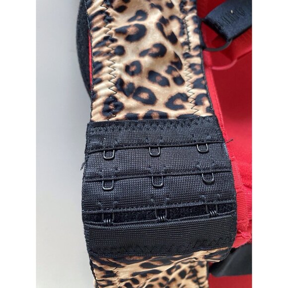 2 Pack Juicy Couture Bra Show Me Off Lined JC2801 Leopard Print Red Size 38D NEW - Picture 9 of 11